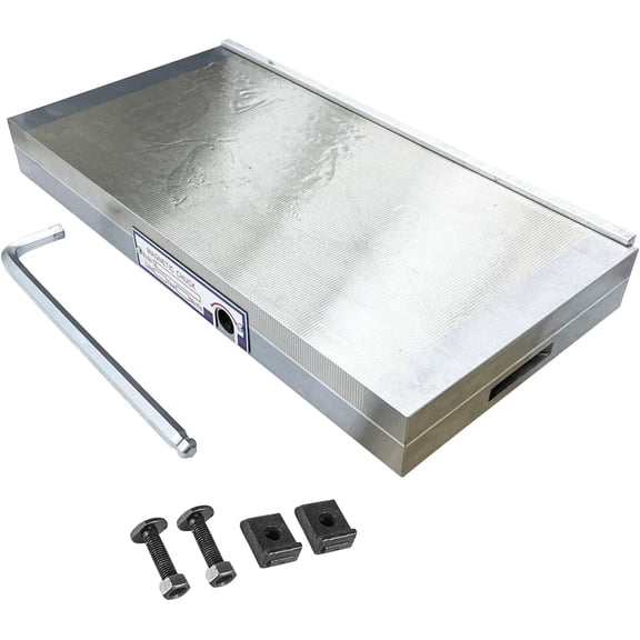 EQCOTWEA Magnetic Chuck Permanent Magnet Sucker 8*16" Rectangular Fine Pole for Grinding Machine Machining Workholding