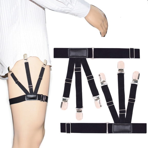 EQCOTWEA Male Shirt Garters Stays Business Shirts Holder Straps 1 Pair