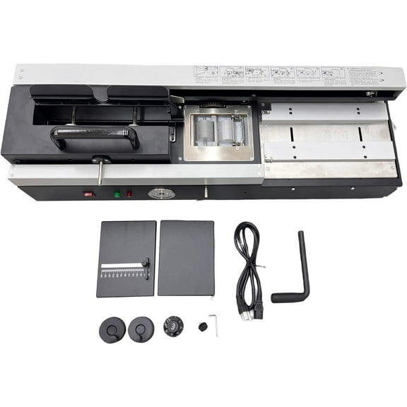 EQCOTWEA Manual Hot Melt Glue Binder Wireless Document Book Binding Machine with Double Roller Applicator