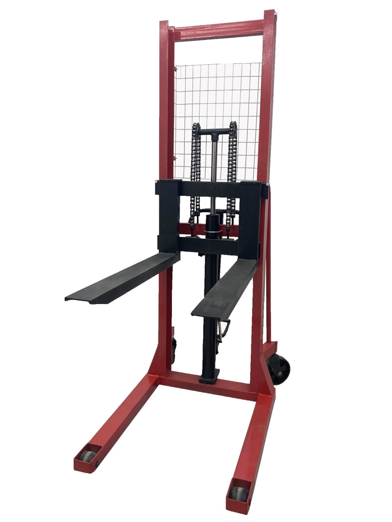 EQCOTWEA Manual Hydraulic Stacker Hand Pump Lift Truck 4400lbs 63inch