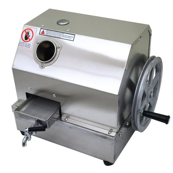 EQCOTWEA Manual Sugar Cane Press Juicer Juice Machine Sugarcane Extractor Mill Squeezer Stainless Steel 3 Rollers