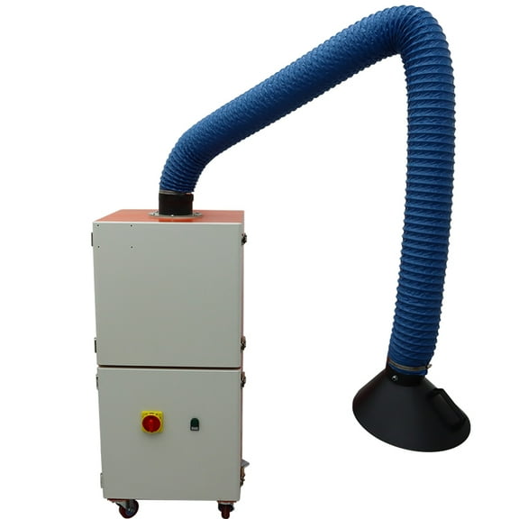 EQCOTWEA Mobile Welding Smoke Purifier Single Arm Welding Fume Extractor 220V