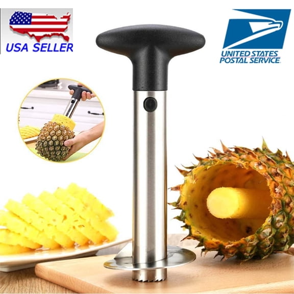 EQCOTWEA Pineapple Corer Slicer Stainless Steel Fruit Cutter Peeler Kitchen Tools