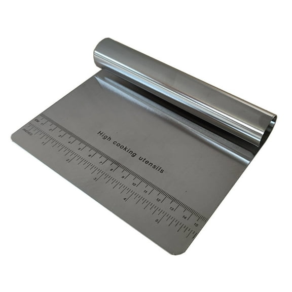EQCOTWEA Pizza Flour Pastry Cake Knife Scraper with Measuring Stainless Steel