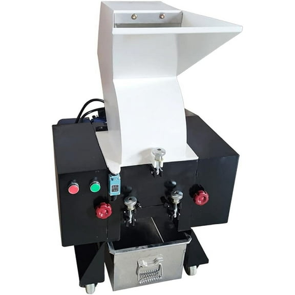 EQCOTWEA Plastic Shredder Plastic Bottle Crusher Recycling Disintegrator 220v White