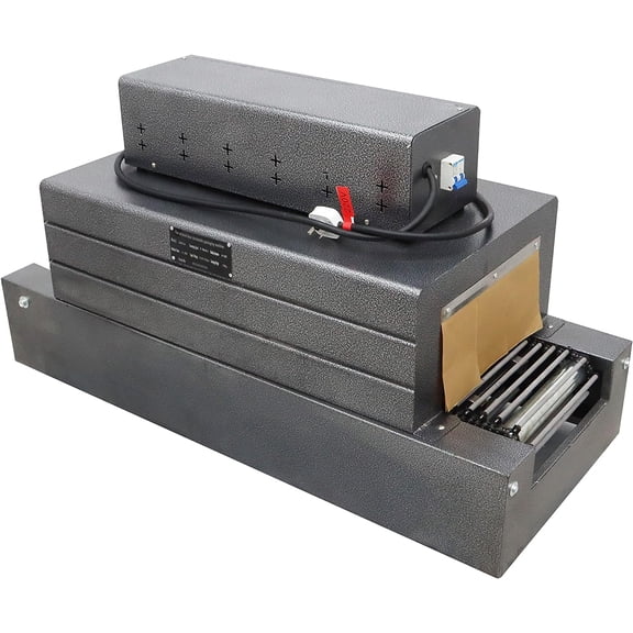 EQCOTWEA Shrink Tunnel Wrap Machine 220V Heat Shrink Packaging Machine 220V Chained Conveyor