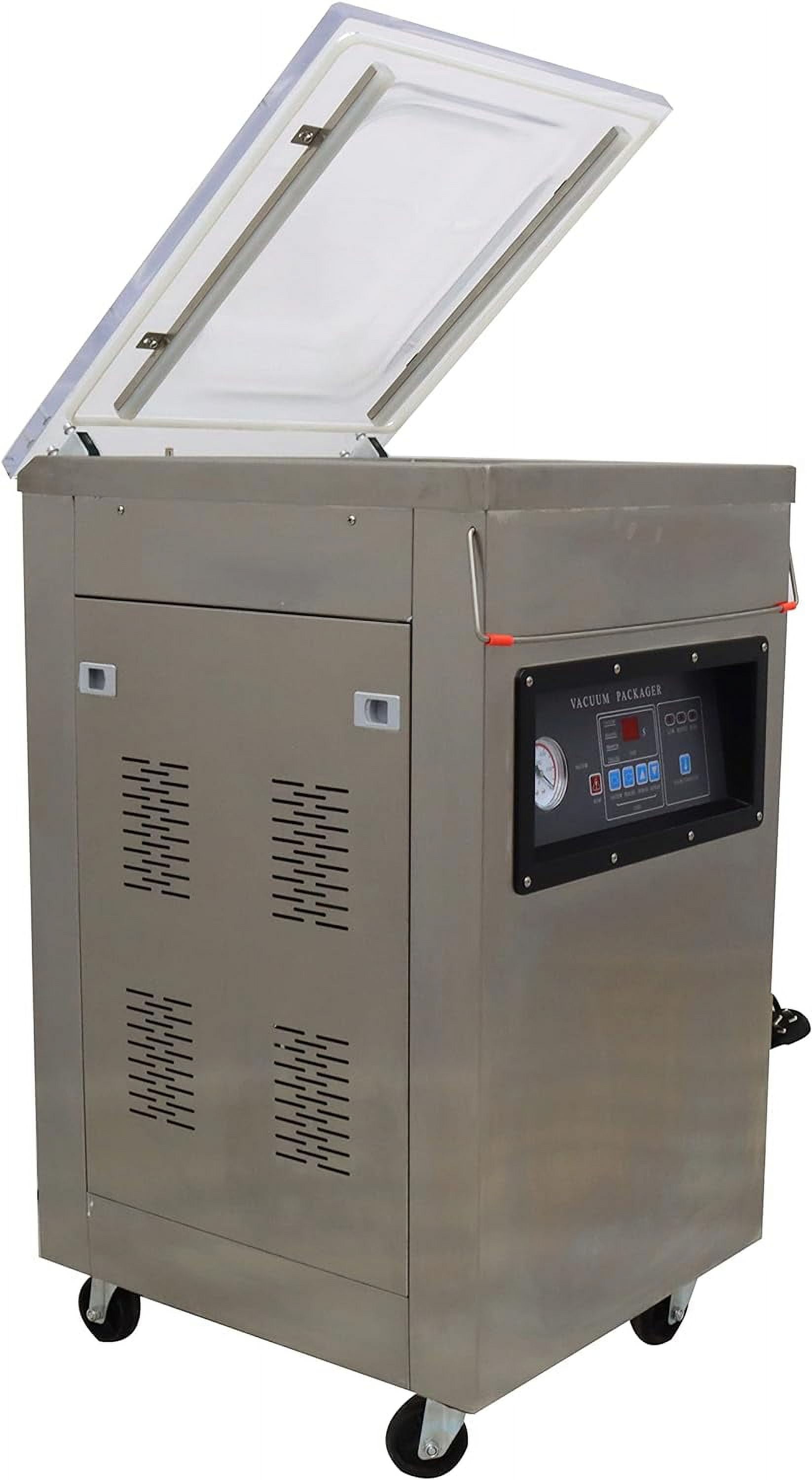 EQCOTWEA Single Chamber Vacuum Packaging Machine Vacuum Sealer Stainless Steel Sealing Length 15.7" DZ400