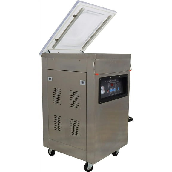 EQCOTWEA Single Chamber Vacuum Packaging Machine Vacuum Sealer Stainless Steel Sealing Length 15.7" DZ400