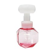 EQCOTWEA Sparkling Bottle Sub-Bottling Refillable Bath Foaming Bottle Clear Pink 300ML