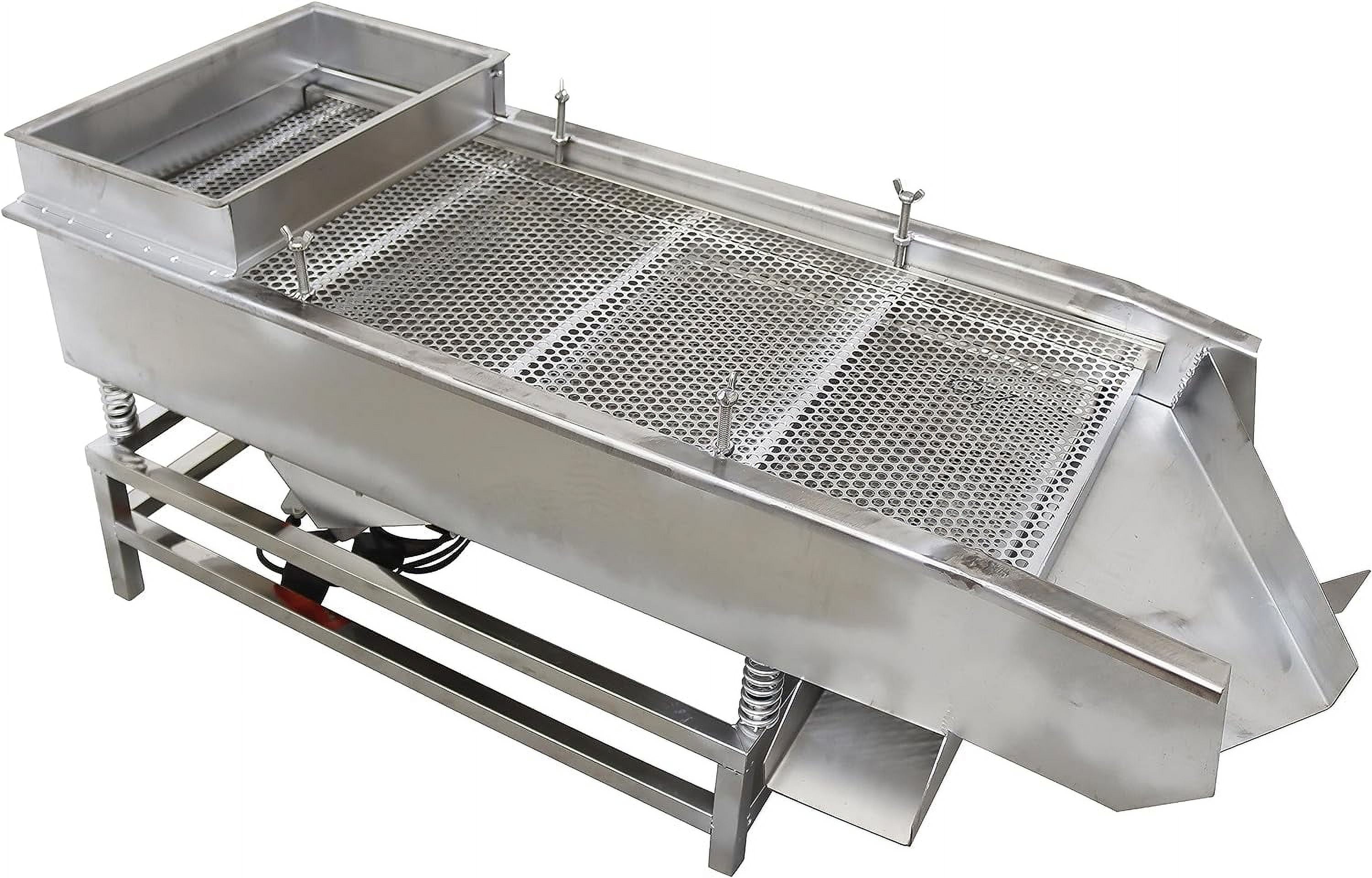 EQCOTWEA Straight Vibrating Sieve Screen Shaker Linear Sifter Double ...