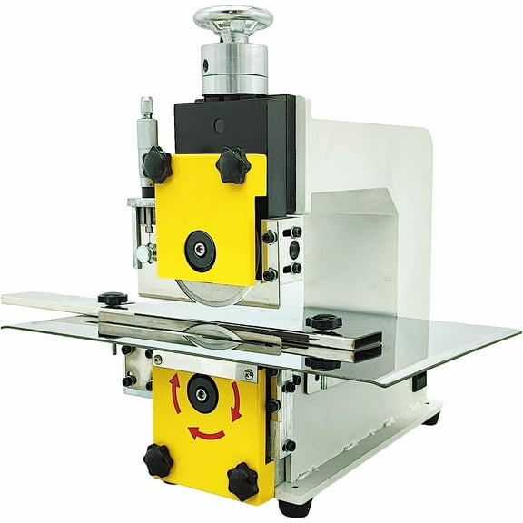 EQCOTWEA V-cut Cutting Machine Groove Cutter PCB Board Separator Cutting Thickness Range 0.02-0.06inch with Fixed Blade and Limit Module