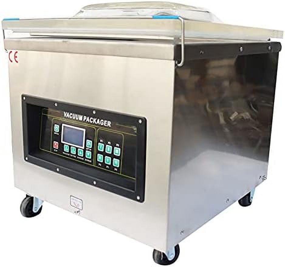 EQCOTWEA Vacuum Sealer Deepen Single Chamber Vacuum Packaging Machine Desktop Stainless Steel Sealing Length 17.7"