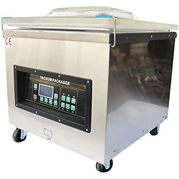 EQCOTWEA Vacuum Sealer Deepen Single Chamber Vacuum Packaging Machine Desktop Stainless Steel Sealing Length 17.7"