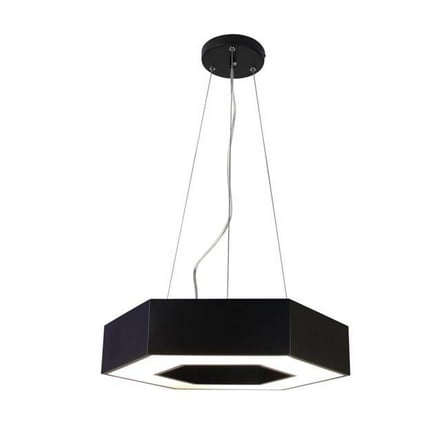 EQLight EQPLH16-B Zazil LED Hexagonal 16 Black Pendant