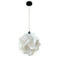 thumbnail image 1 of Hado 1-Light White Globe Modern Pendant, Large, Black, 1 of 2