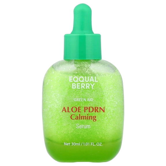 EQQUALBERRY Green Aid, Aloe PDRN Calming Serum, 1.01 fl oz (30 ml)