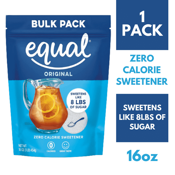 EQUAL Zero Calorie Granulated Sweetener, 1 Pound Bag, Resealable