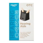 Equate Rechargeable Over-the-Counter Hearing Aids, Noise Reduction, Behind the Ear, 1 Pair