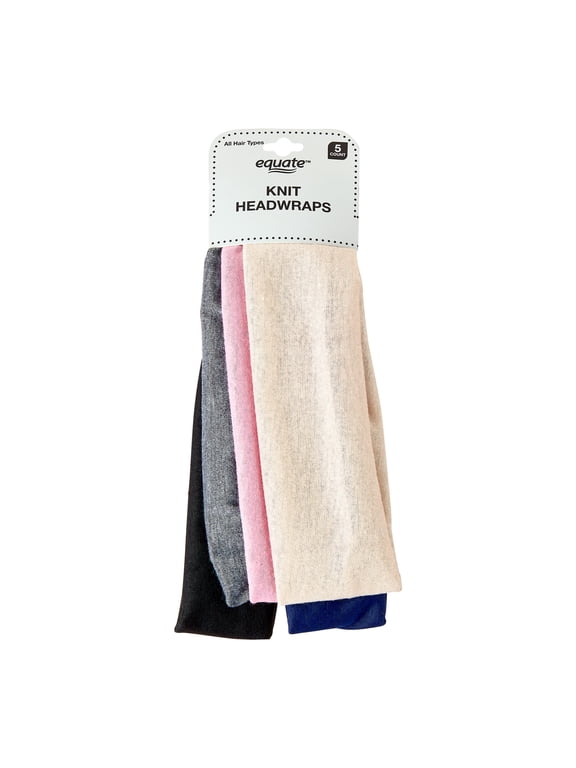 Knit Headwraps, Multicolor, 5 Count