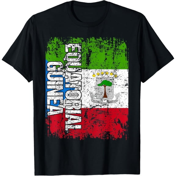 EQUATORIAL GUINEA Flag Vintage Distressed EQUATORIAL GUINEA T-Shirt