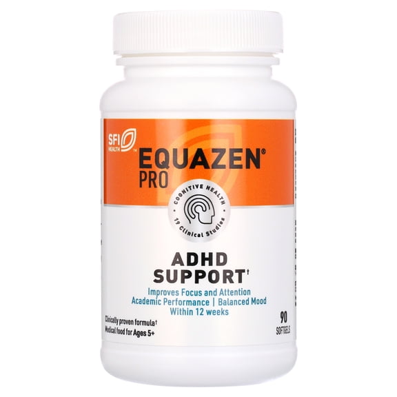 EQUAZEN PRO Fish Oil for Kids - Clinically Tested to Improve Focus, Learning + Behavior in Children, Teens - DHA / EPA Omega-3 + Omega-6 Supplement for Brain Support* (90 Softgels / 30 Servings)