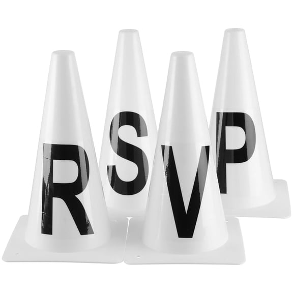 EQUI-ESSENTIAL PRVS Dressage Cones Set of 4 (467776WHT-SET4)