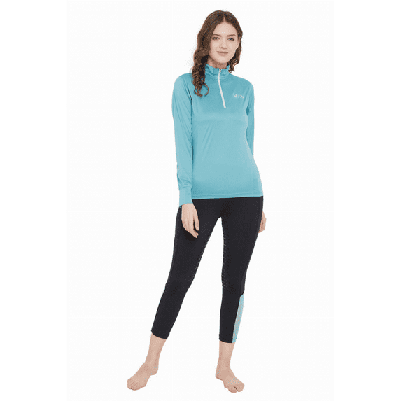 EQUINE COUTURE SURYA EQUICOOL LONG SLEEVE SUN SPORT SHIRT Sea Blue S
