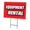 thumbnail image 1 of EQUIPMENT RENTAL 18"x24" Yard Sign & Stake | Advertise Your Business | Stake Included Image On Front Only | Made in The USA, 1 of 3