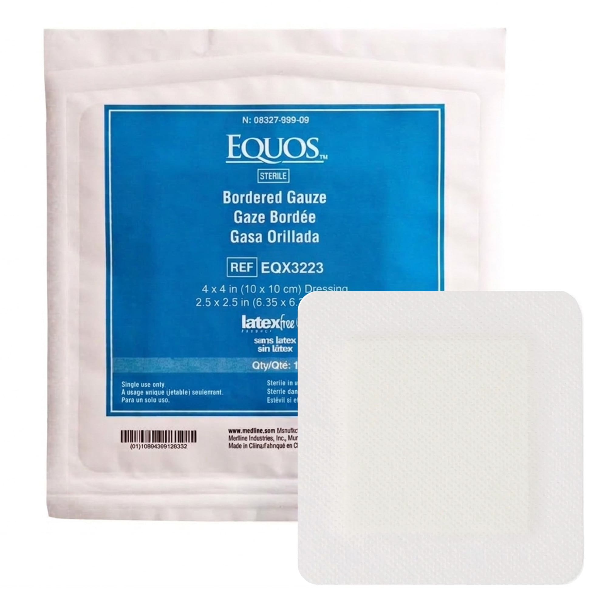sterile gauze dressing MED PRIDE Pads, 12 Ply Highly Absorbent Cotton, Individually Wrapped, Non Stick, Painless Removal (3x3 Inch (Pack of 100)) : Health & Household DermaRite Bordered Gauze Dressing, Sterile