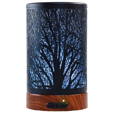 EQUSUPRO Essential Oil Diffuser 150ml Metal Aromatherapy Oil Diffuser Ultrasonic Cool Mist Diffuser with Waterless Auto Shut-Off Protection,7 Colors Changed LED for Home Office SPA Yoga