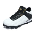 thumbnail image 1 of EQW Kids High-Top Baseball Cleats, Lace-Up Youth Baseball Shoes with Rubber Molded Cleats for Boys Girls, Ankle Support, 1 of 9