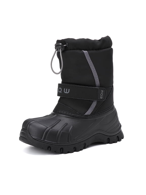 Kids Snow Boots Waterproof Winter Boots for Boys Girls, Toddler Little Kid Big Kid Cold Weather Boots with Drawstring and Non-Slip Rubber Sole