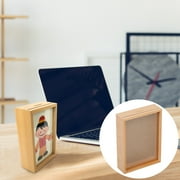 EQWLJWE 5x7" Box PhoFrame With Polished Glass Front - Money Saver Shadow Box With Slot On Top for Wall and Tabletop - Honeymoon Adventure Fund and Piggy Bank For Adults