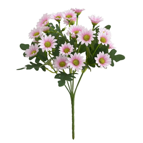 EQWLJWE Artificial Daisy Chamomile Fake Silk Detachable Elegant Daisy Flowers for Windowsill Balcony Living Room Long Vase Table Decor,Pink