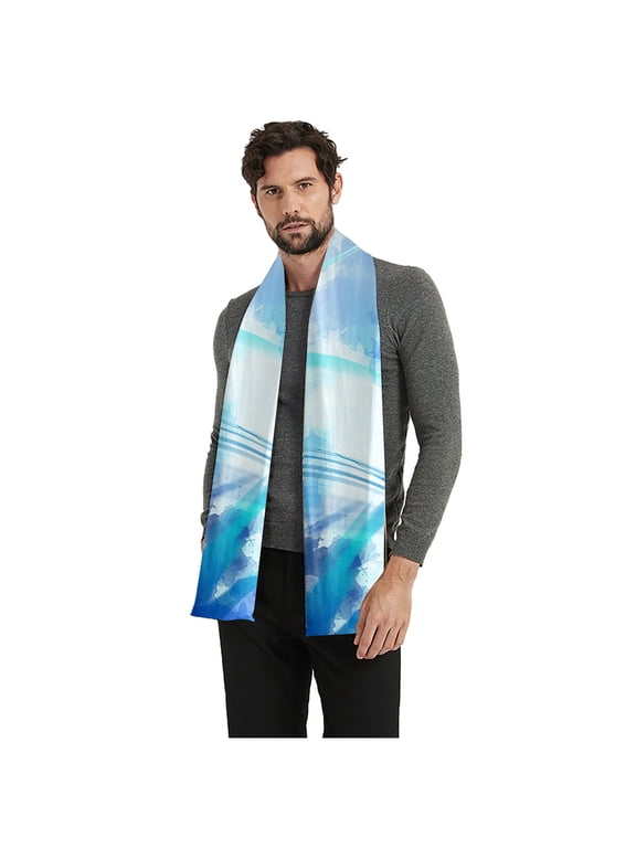Autumn And Winter Trend Watercolor Printed Warm Crystal Super Soft Flannel Scarf