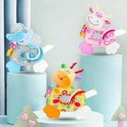 EQWLJWE Baby Rattle Teether Plush Babe Toys Sets Musical Rattles Toys Babies Grab Shaker Rattle Toy Early Educational Toys Gifts Set for 3-12 Months Newborn Baby Infant Boys Girls