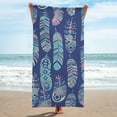 thumbnail image 1 of SDJMa Beach Towel Oversized, Microfiber Bath Towels, Swim Pool Towels, 33 in x 52 in Quick Dry Sand Free Big Beach Towel Super Absorbent Camping Travel Towel Gifts for Women Men Girls Boys, 1 of 1