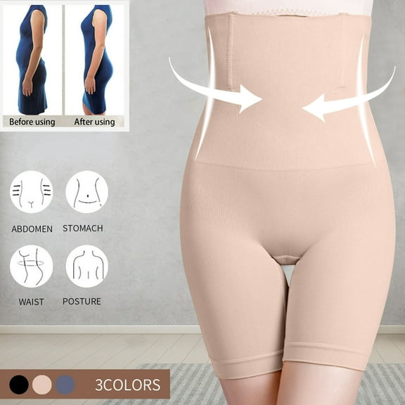 EQWLJWE Butt Lifting Shapewear for Women 2024 New High Waist Body Shaper Shorts Slimmer Flat Tummy Butt Shaper Panties for Club Holiday Beige(S-4Xl)