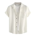thumbnail image 1 of EQWLJWE Button Down Shirt Men's Muscle Fit Dress Shirts Stretch Slim Fit Short Sleeve Button Down Shirts Business Formal Dress Shirts Outwear, 1 of 4