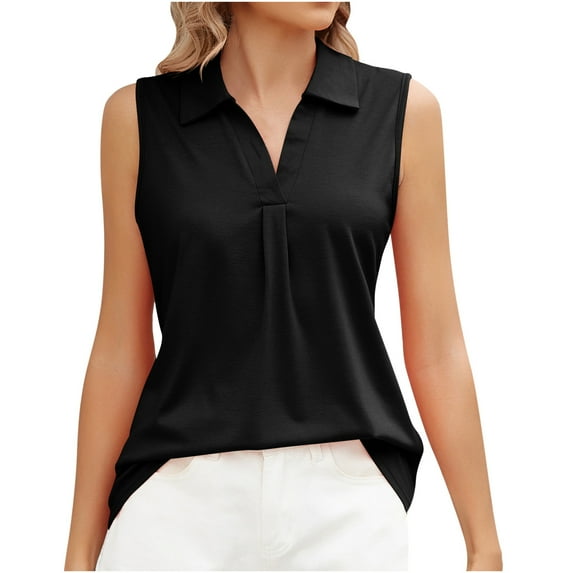 EQWLJWE Camisole Women's Fashion Solid Comfortable Loose T-shirt Sleeveless Blouse Casual Tops