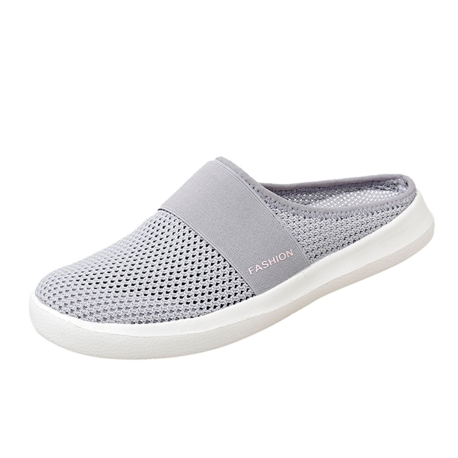 EQWLJWE Casual Shoes For Women Breathable Slip-on Mesh Outdoor Leisure ...