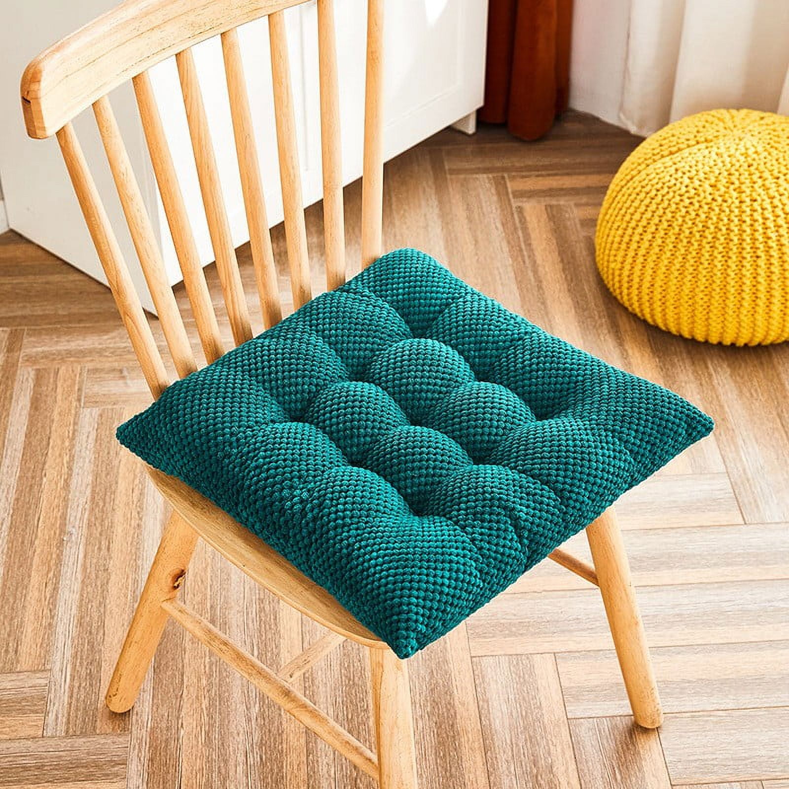EQWLJWE Chair Pads Solid Color Chair Cushions Fabric Chair Pillow Comfort Softness Seat Cushion for Dining Office Chair Thicken Chair Padding for Kitchen Bedroom Ground 15.7 x 15.7