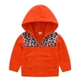 thumbnail image 1 of EQWLJWE Children's Baby Boys Girls Leopard-print Jacket Fleece Hooded Zipper Jacket Girls' Outerwear Holiday Clearance, 1 of 9