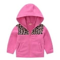 thumbnail image 1 of EQWLJWE Children's Baby Boys Girls Leopard-print Jacket Fleece Hooded Zipper Jacket Girls' Outerwear Holiday Clearance, 1 of 5