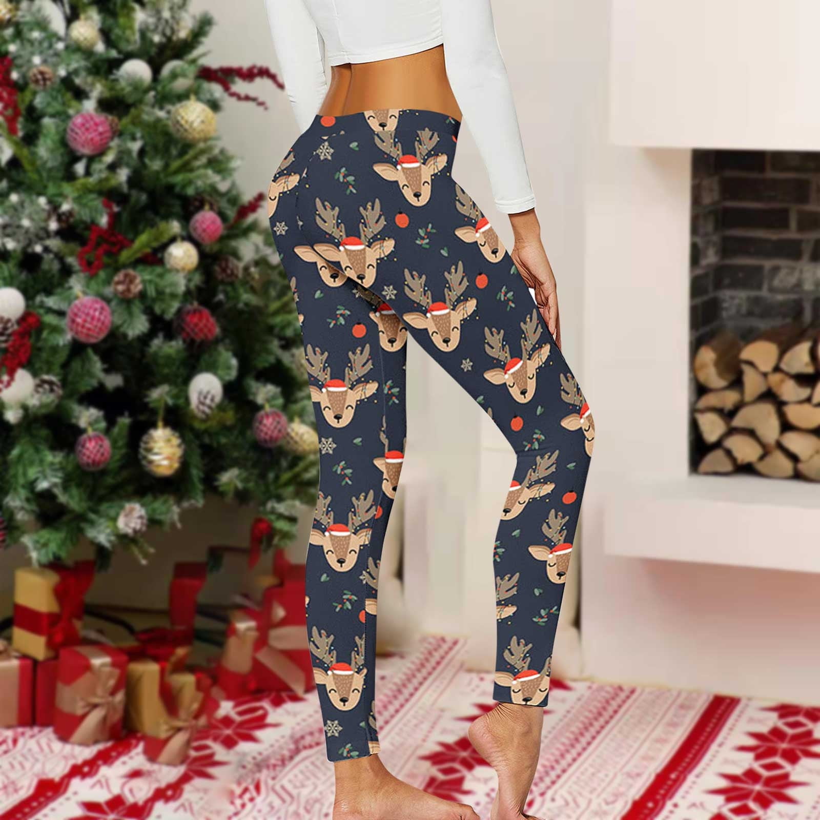 Christmas capri leggings cheap