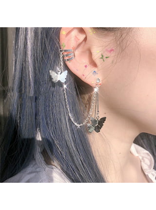 1pc Punk Tassel Leaf Earrings Hot Chain Ear Cuff Earring Women's Fashion  Trendy