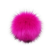 EQWLJWE DIY Knitting Hats Accessires-Faux Fake Fur Pom Pom Ball with Press Button Plush Hat Holiday Clearance