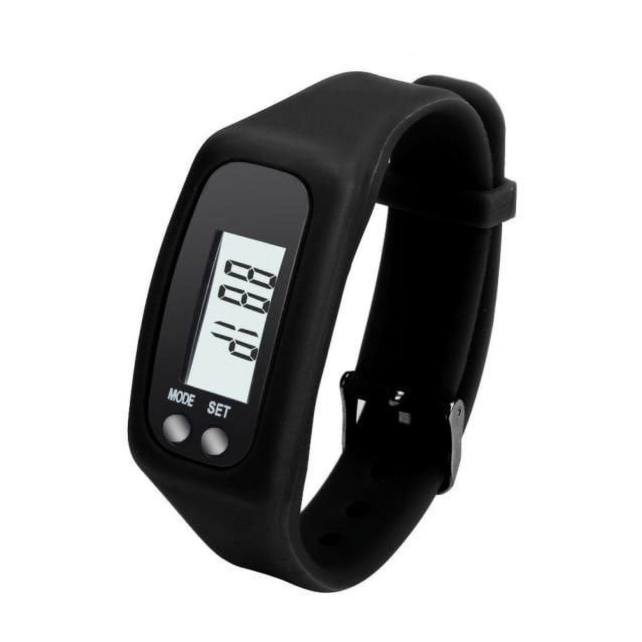 EQWLJWE Digital LCD Pedometer Run Step Walking Distance Calorie Counter Bracelet Women's Watches