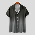 thumbnail image 1 of EQWLJWE Dress Shirt for Mens Vintage Bowling Short Sleeve Shirts Gradient Button Down Casual Shirt Fun Mardi Gras Tops for Home Leisure, 1 of 5