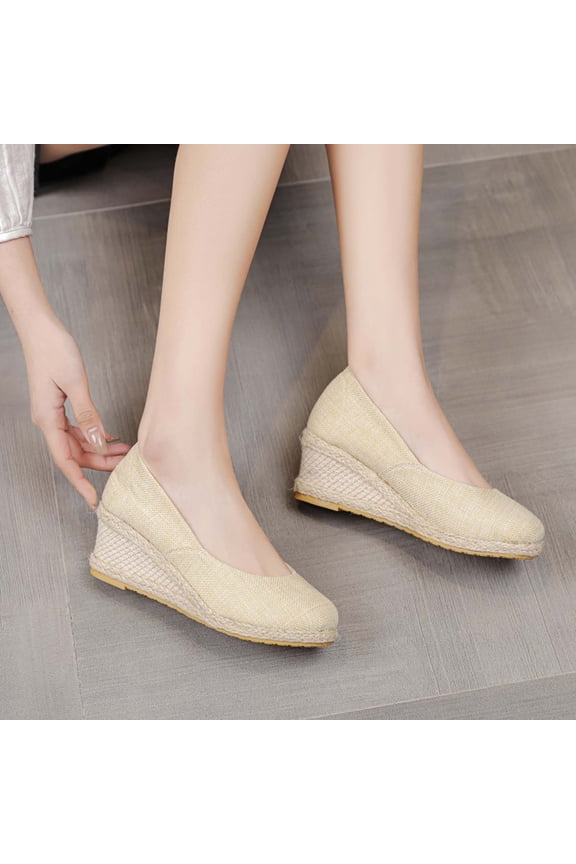 Dressy Sandals Women's High Heel Sandals Casual Solid Color Comfy Closed Toe Platform Wedge Heel Hollowed Out Work Sandals for Work Office Business